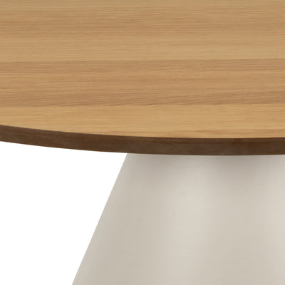 Soli Round Coffee Table in Oak/Grey 85x40cm – FTG, view 4