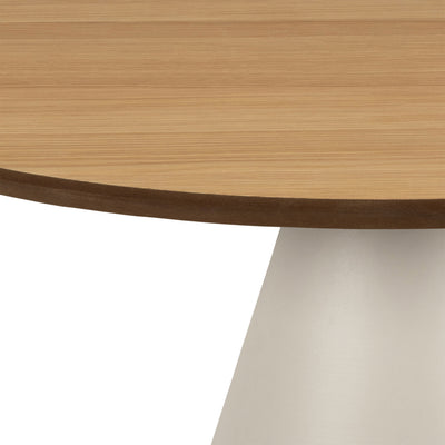 Soli Low Round Coffee Table in Oak/Grey 65x43cm – FTG, view 4