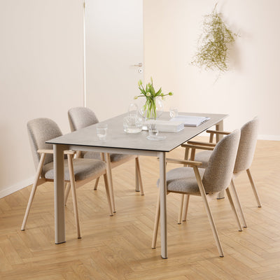 Palermo Ceramic Dining Table in Grey – FTG, view 4