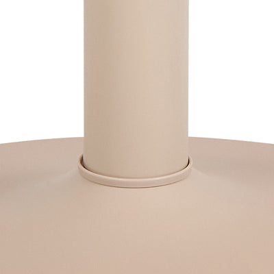 Ibiza Round Beige Dining Table with 4 Batilda Dining Chairs Cream/Oak