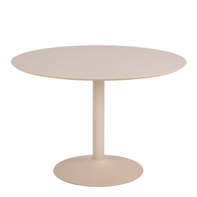 Ibiza Round Dining Table with Beige Top and Matt Beige Base 110x74cm – FTG