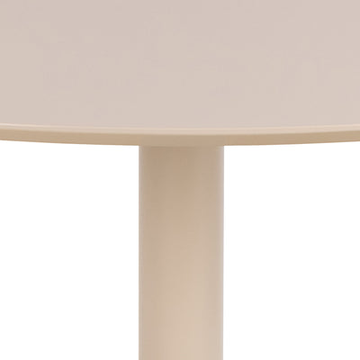 Ibiza Round Dining Table with Beige Top and Matt Beige Base 110x74cm – FTG, view 8
