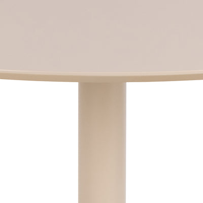 Ibiza Round Beige Dining Table with 4 Ella Swivel Cream Dining Chair