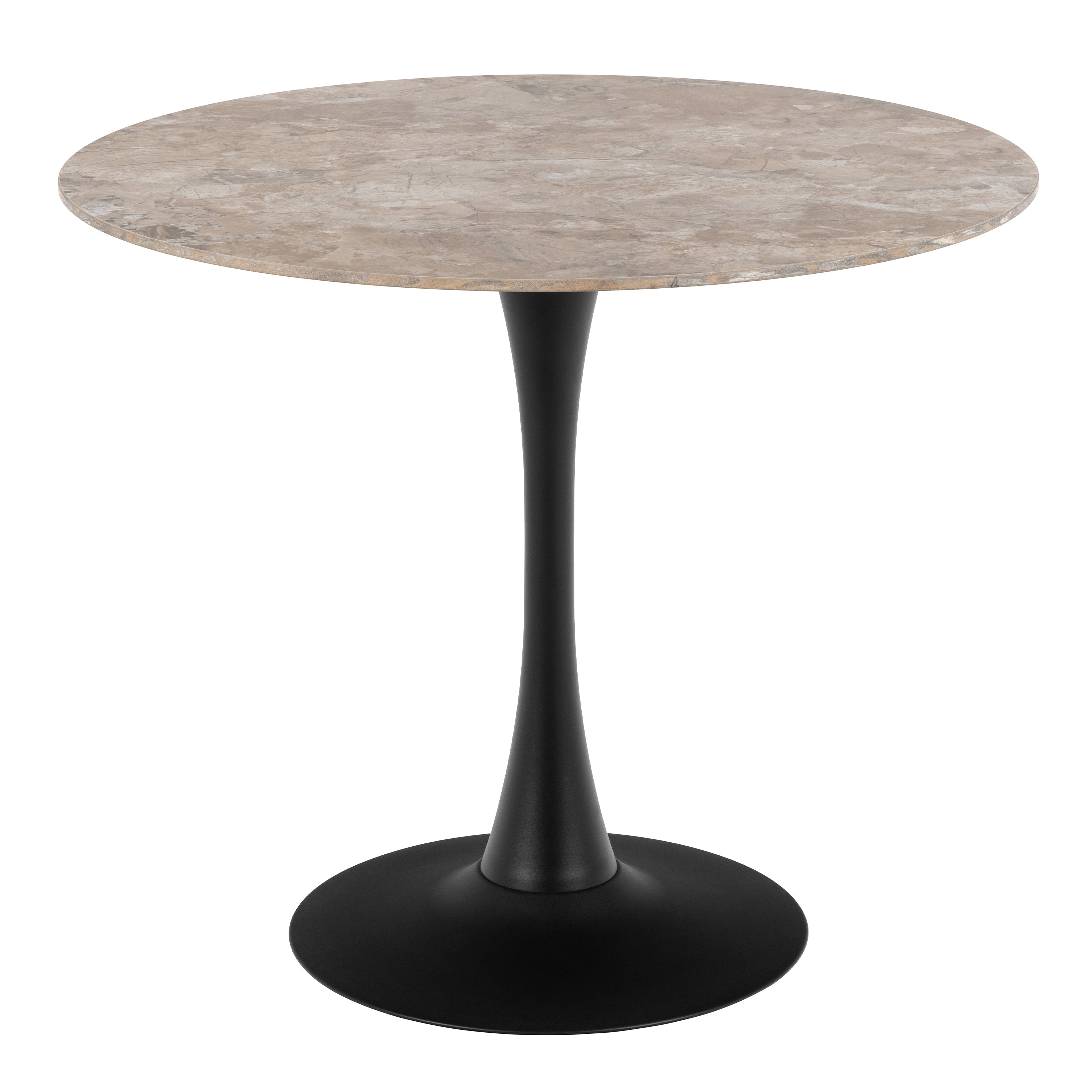 Malta Ceramic Round Dining Table Brown/Black 90x75 cm – FTG
