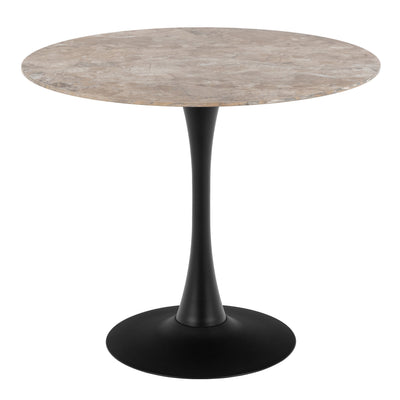 Malta Ceramic Round Dining Table Brown/Black 90x75 cm – FTG