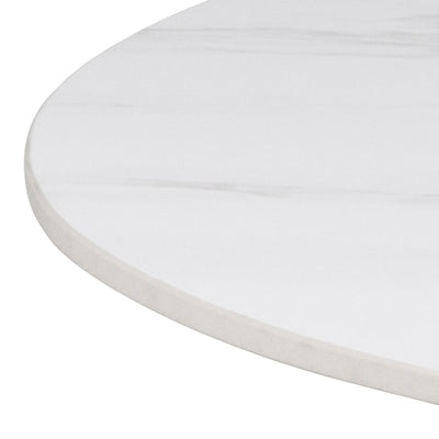 Malta Round Bar Table in Ceramic White – FTG, view 2