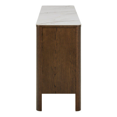 Southampton Sideboard With 2 Doors 2 Drawers and 2 Shelves in Cream Ceramic – FTG, view 3