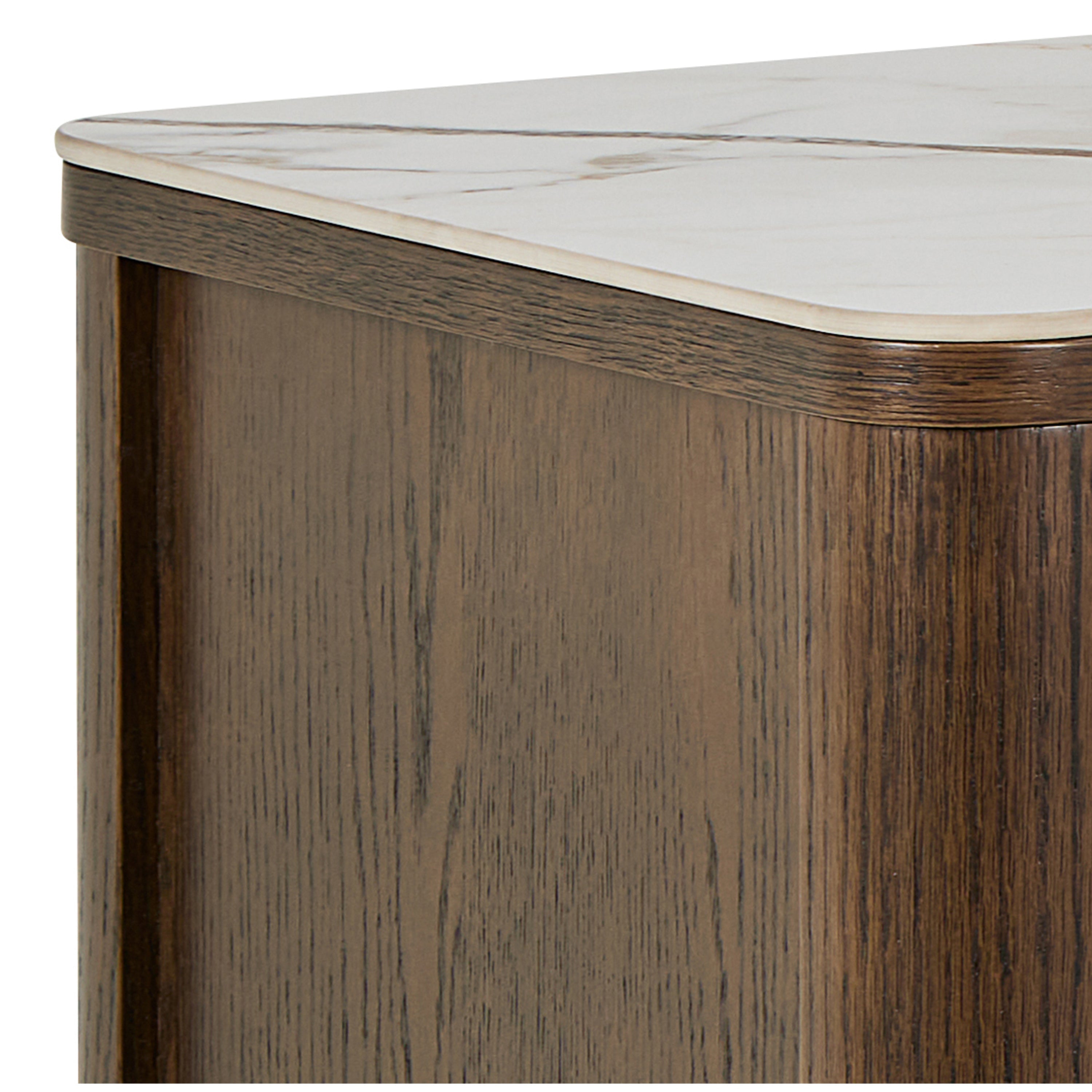 Southampton Sideboard With 2 Doors 2 Drawers and 2 Shelves in Cream Ceramic – FTG, view 8