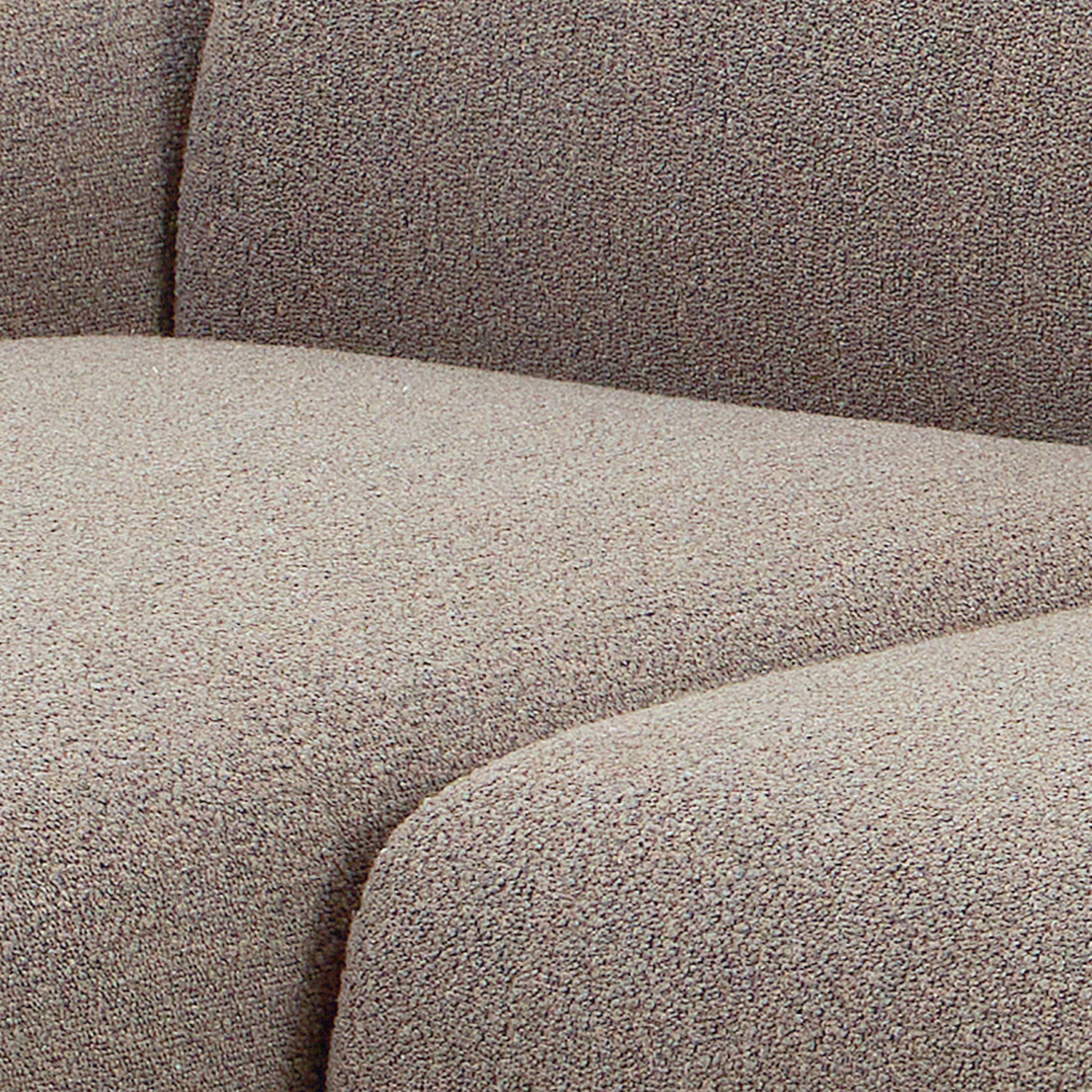 Midfield Left Hand Facing 2 Seater Chaise Longue in Boucle Beige Fabric – FTG, view 10