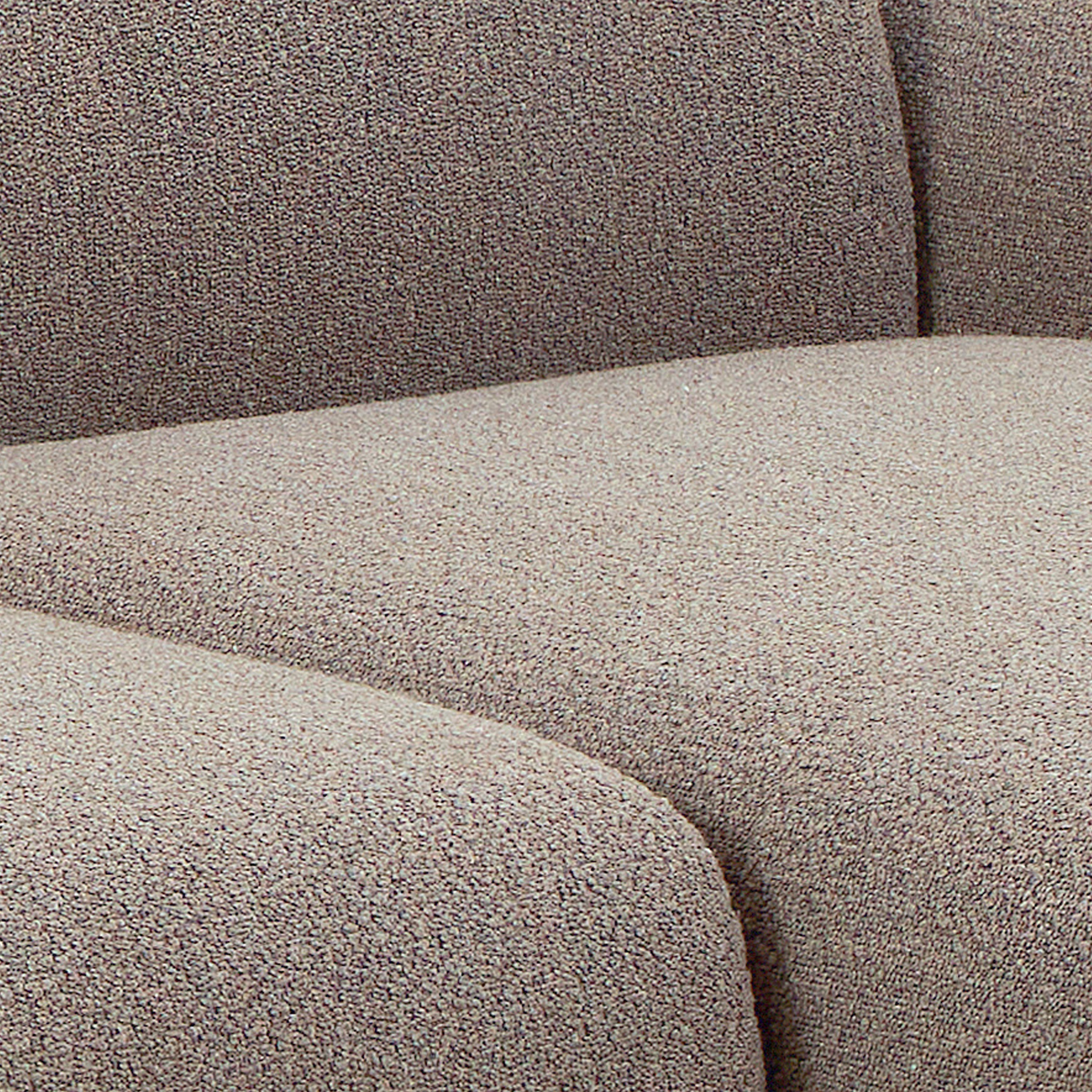 Midfield Right Hand Facing 2 Seater Chaise Longue in Boucle Beige Fabric – FTG, view 9