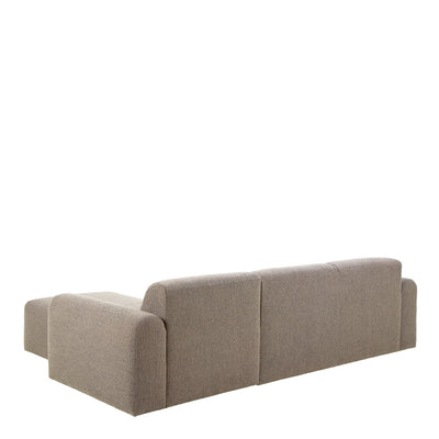 Midfield Right Hand Facing 2 Seater Chaise Longue in Boucle Beige Fabric – FTG, view 3