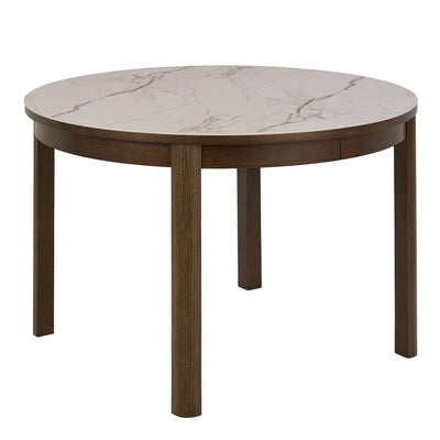 Southampton Round Extendable Dining Table in Cream Ceramic 120x75cm – FTG