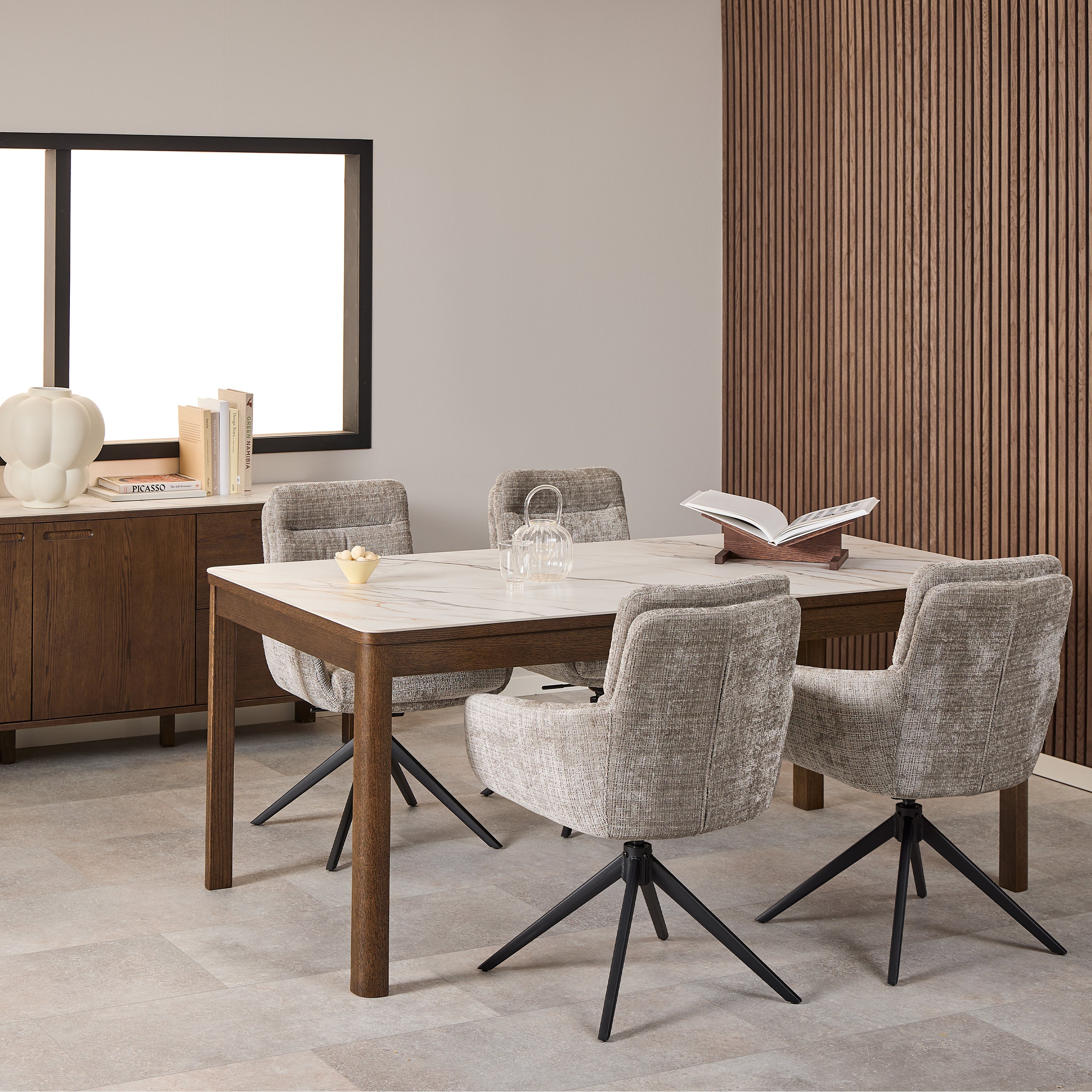 Southampton Dining Table in Cream Ceramic 180x75cm – FTG, view 3