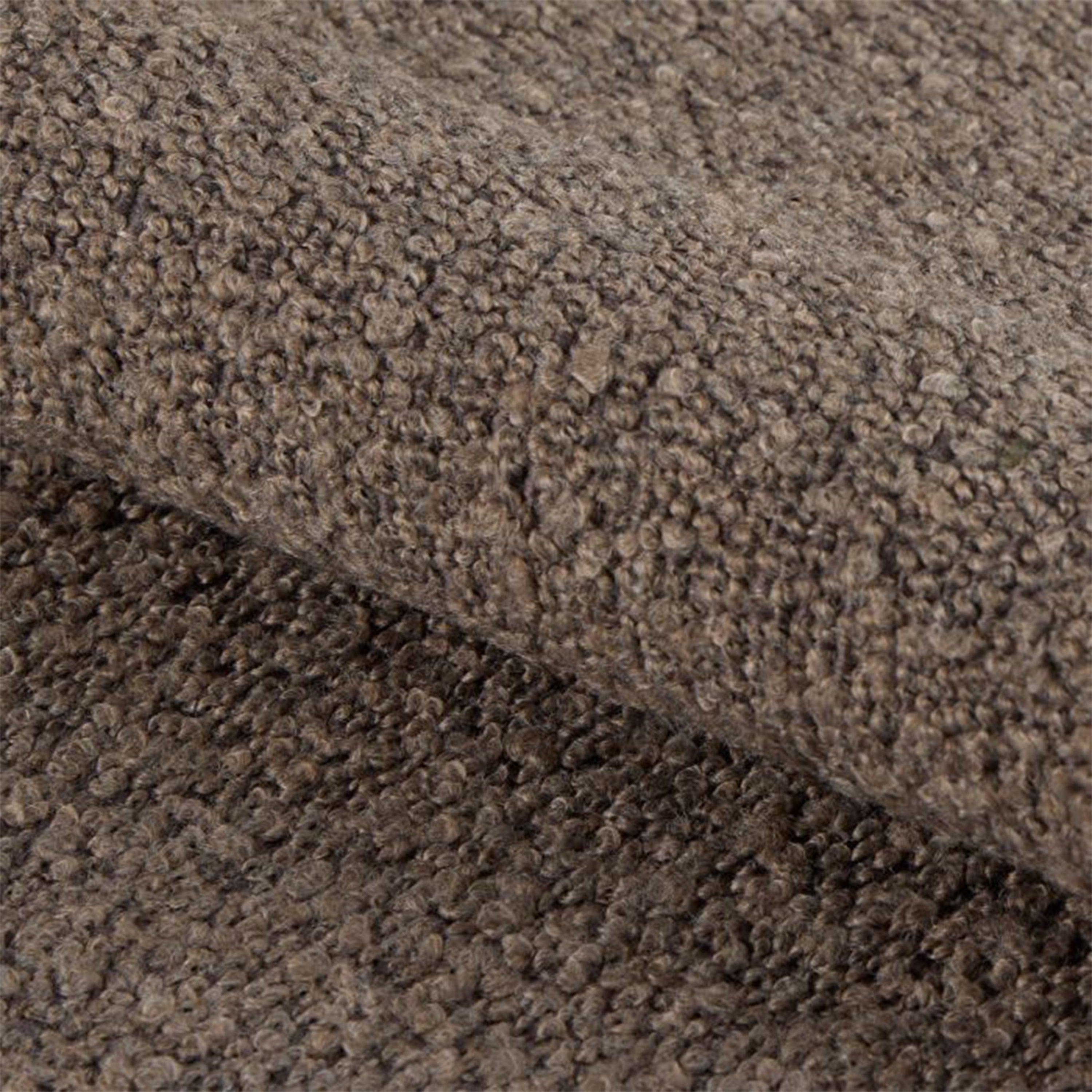 Midfield Left Hand Facing 2 Seater Chaise Longue in Boucle Taupe Fabric – FTG, view 12
