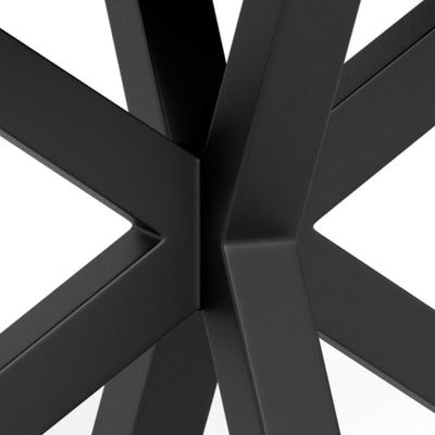 Heaven Dining Table with Wild Oak Ceramic Glass Top in Black 135x80cm