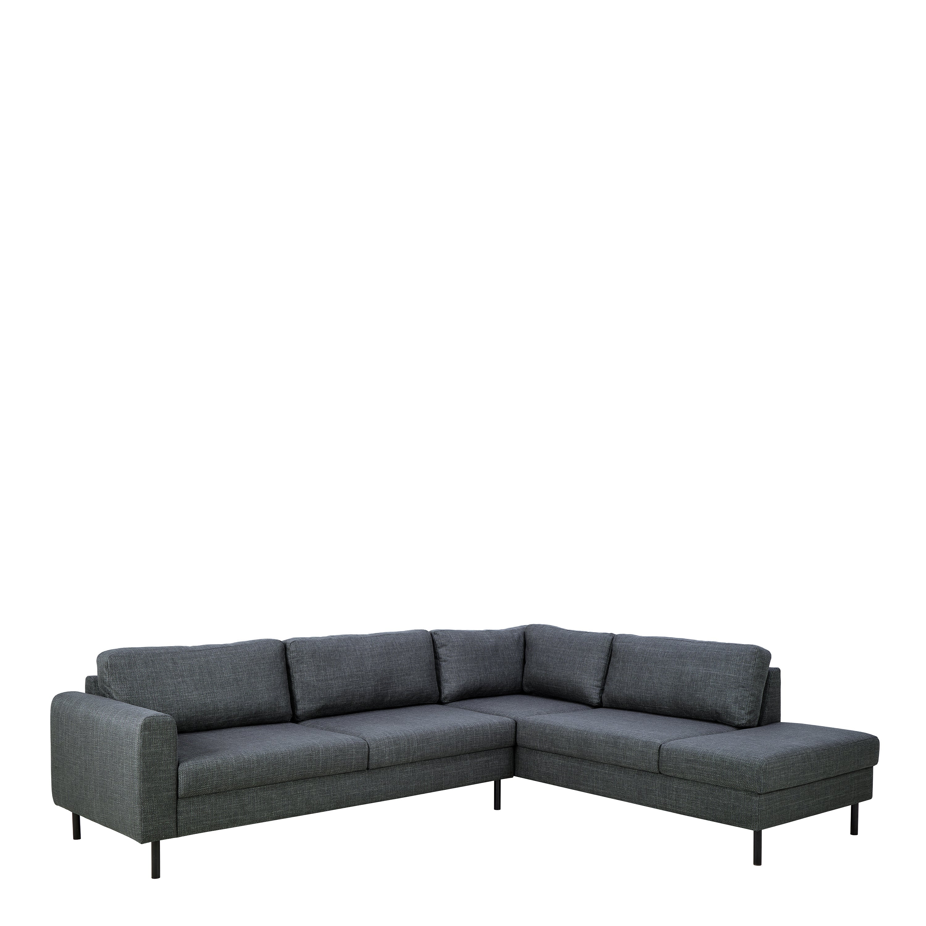 Omaha Right Hand Facing Corner Sofa in Dark Grey Fabric – FTG