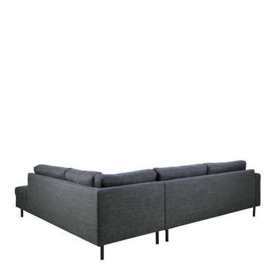 Omaha Right Hand Facing Corner Sofa in Dark Grey Fabric – FTG, view 2