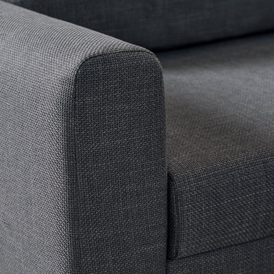 Omaha Right Hand Facing Corner Sofa in Dark Grey Fabric – FTG, view 7