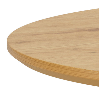 Bristol Round Dining Table in Wild Oak & Grey Metal Base