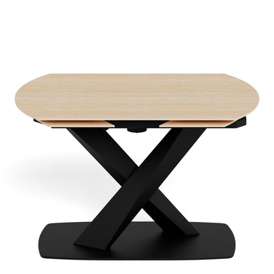 Morella Oval Extending Dining Table in Sand Ceramic 120–180cm