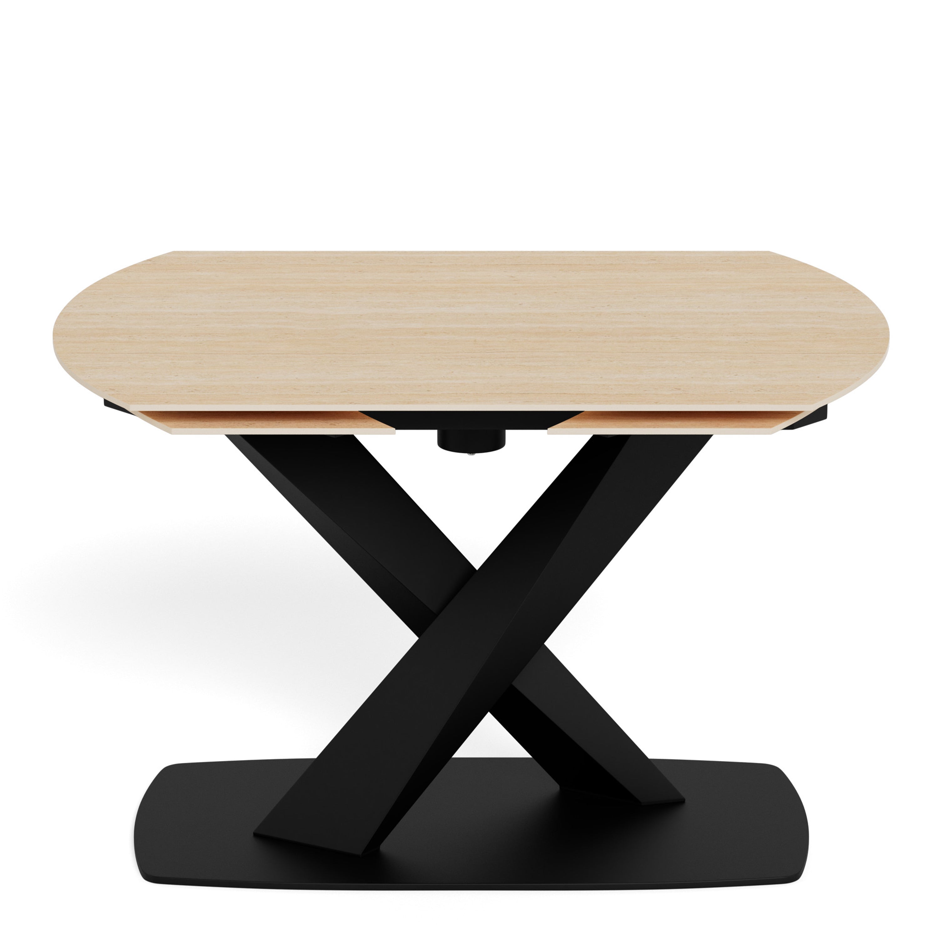 Morella Oval Extending Dining Table in Sand Ceramic 120–180cm