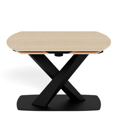 Morella Oval Extending Dining Table in Sand Ceramic 120–180cm