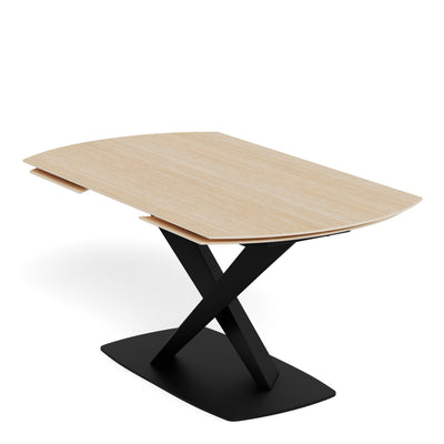 Morella Oval Extending Dining Table in Sand Ceramic 160–240cm