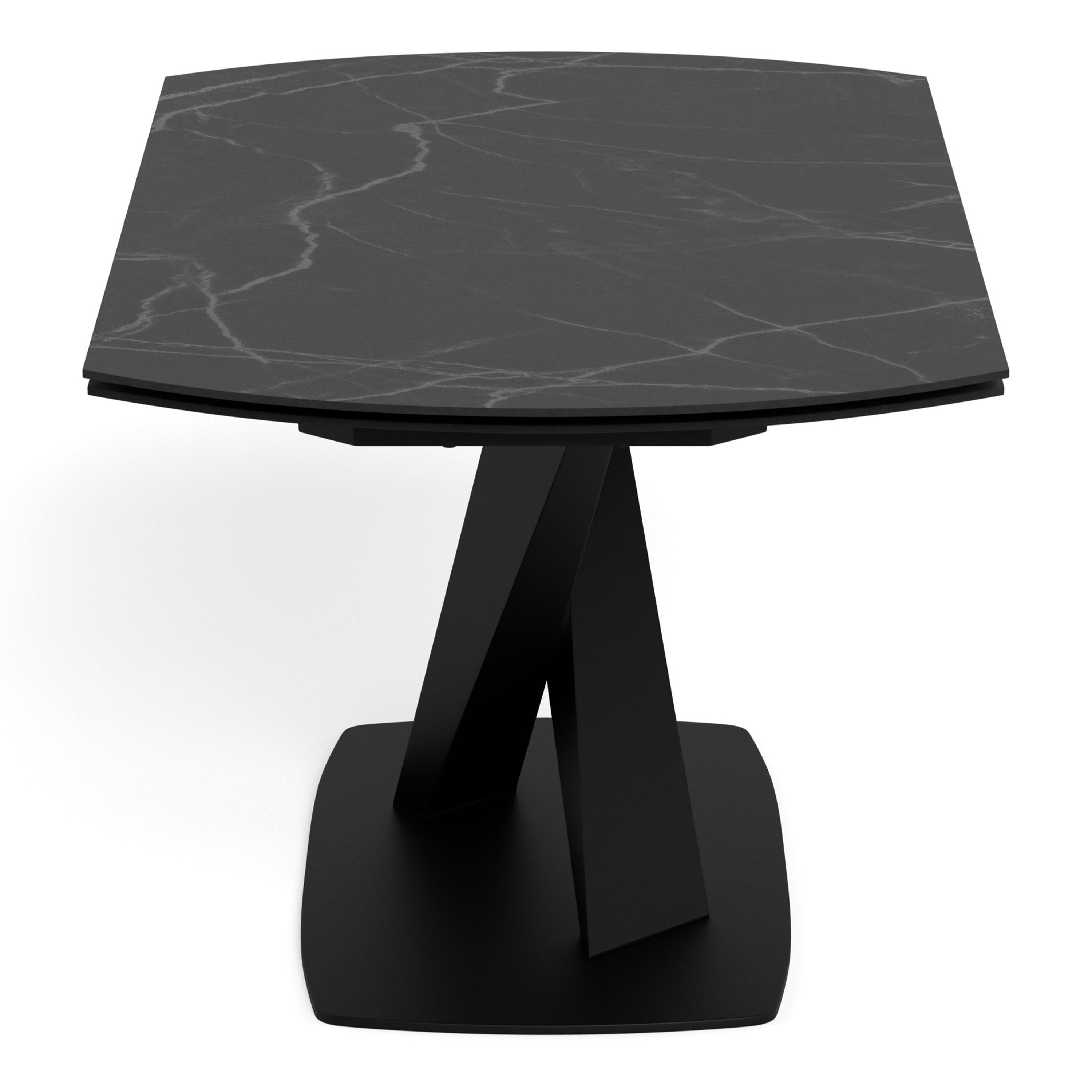 Morella Oval Extending Dining Table in Black Ceramic 160–240cm