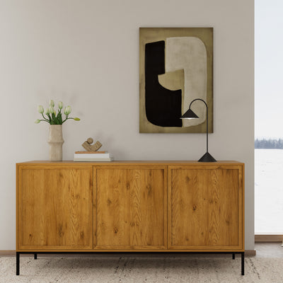 Palmdale Sideboard with 3 Doors in Wild Oak