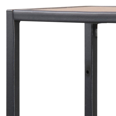 Seaford Black Metal Wide Wall Shelf with 3 Additional Oak Shelves – FTG, view 3