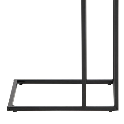 Seaford Black Metal Side Table with Oak Top – FTG, view 6