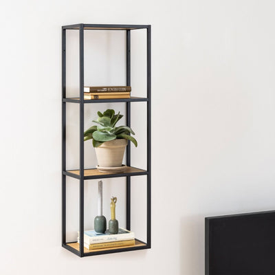 Seaford Black Metal Wall Shelf – FTG, view 2