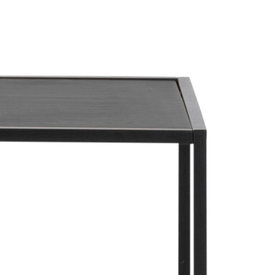 Seaford Black Metal Large Asymmetrical Bookcase with 5 Black Shelves – FTG, view 6