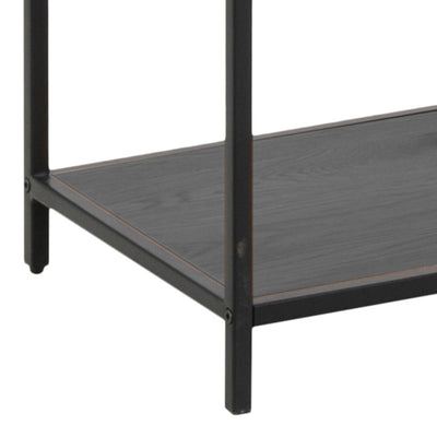 Seaford Black Metal Large Asymmetrical Bookcase with 5 Black Shelves – FTG, view 5