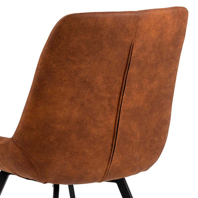 Waylor Dining Chair in Brown Fabric Set of 2 – FTG, view 7