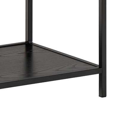 Seaford Wide Ash Black Metal Bookcase With 4 Black Ash Shelves – FTG, view 8