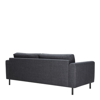 Omaha 3 Seater Sofa in Dark Grey Basel Fabric – FTG, view 2