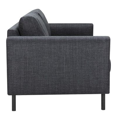 Omaha 3 Seater Sofa in Dark Grey Basel Fabric – FTG, view 4