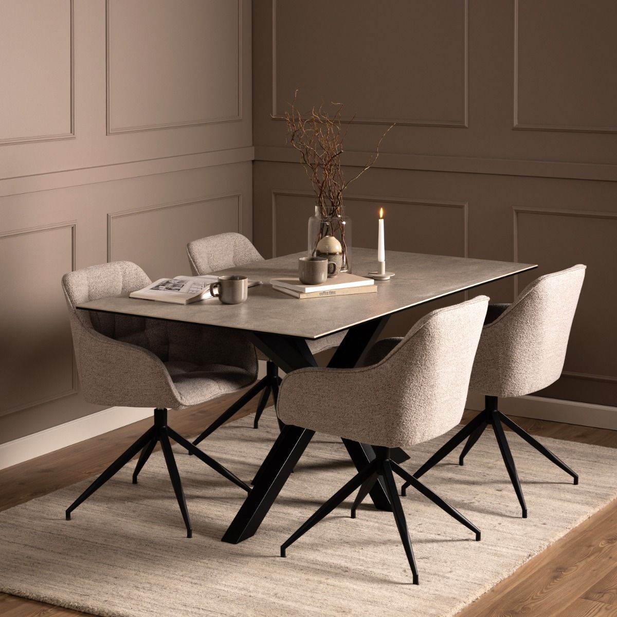 Heaven Dining Table in Ceramic Grey 160x75.5cm – FTG, view 3