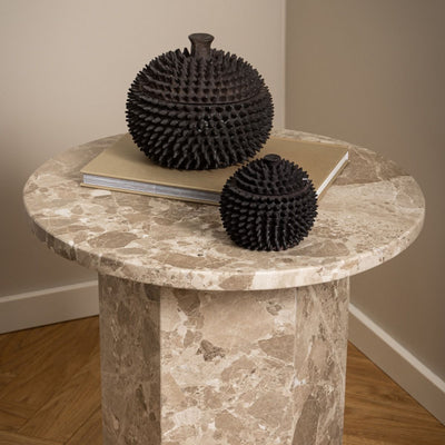 Naxos Side Table in Brown Marble – FTG, view 4