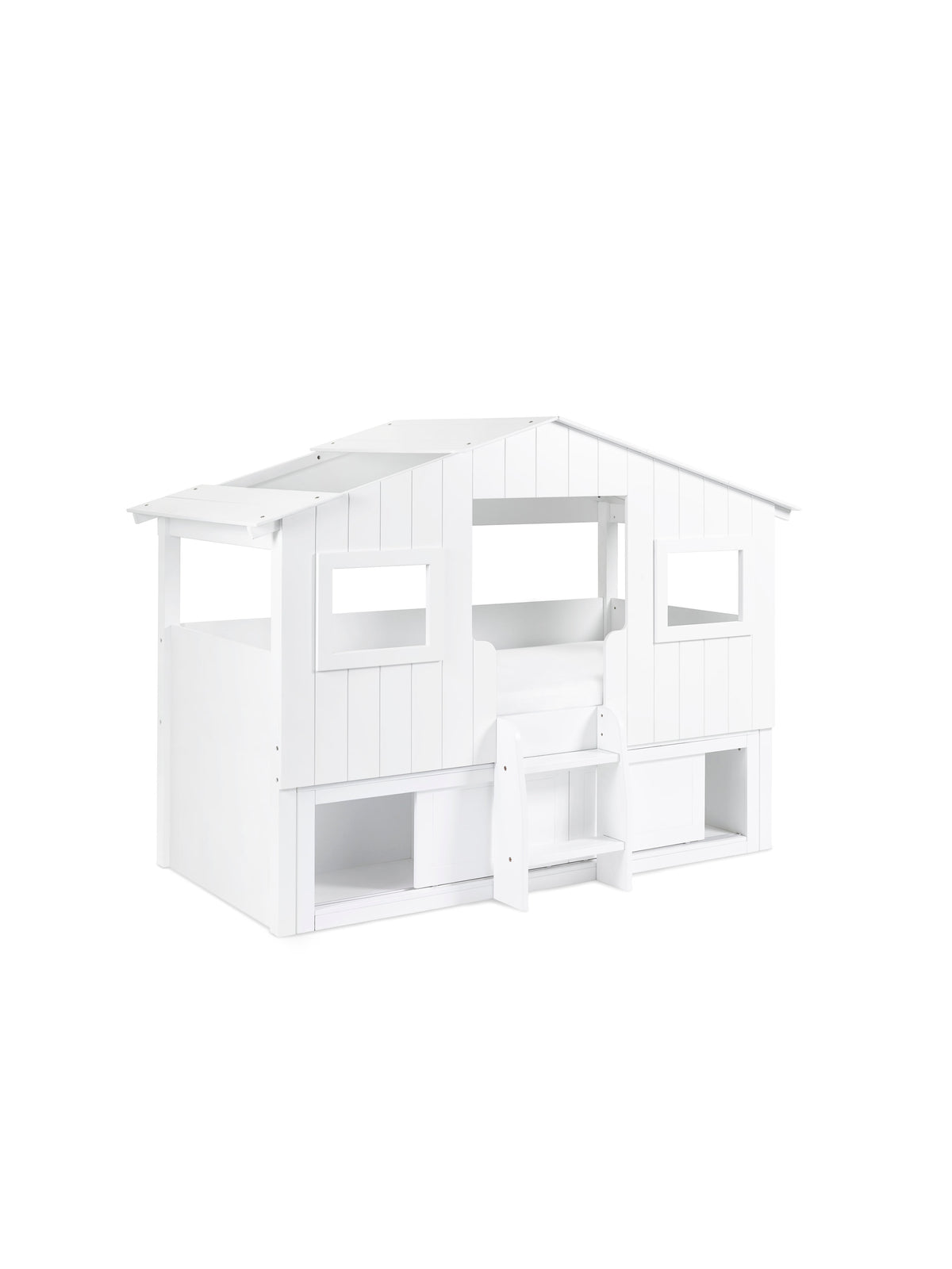 Acorn Treehouse Midsleeper & Storage Unit - White