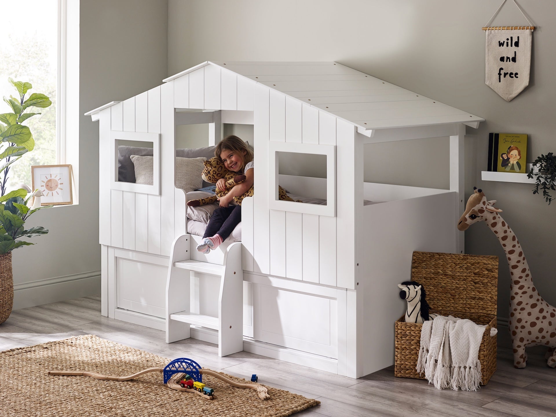Acorn Treehouse Midsleeper & Storage Unit - White – Julian Bowen, view 12