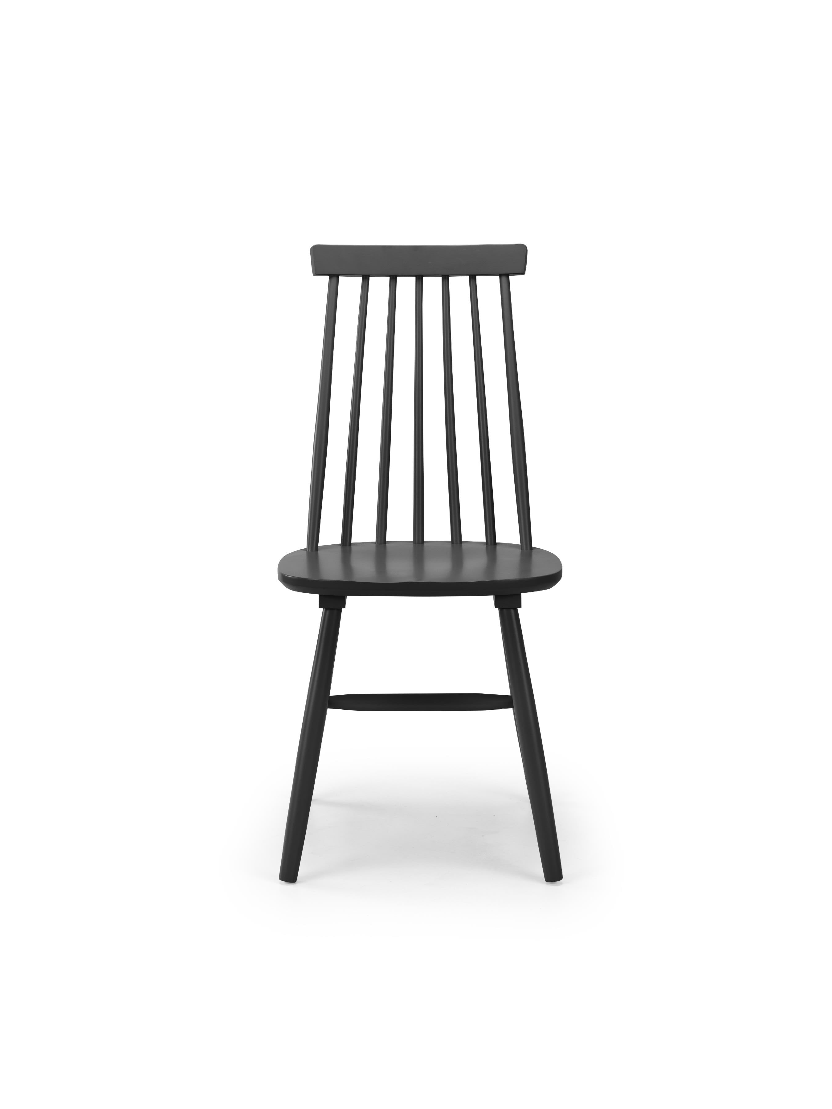 Alassio Spindle Back Dining Chairs - Black (Set of 2)
