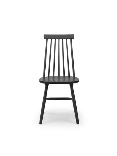 Alassio Spindle Back Dining Chairs - Black (Set of 2)