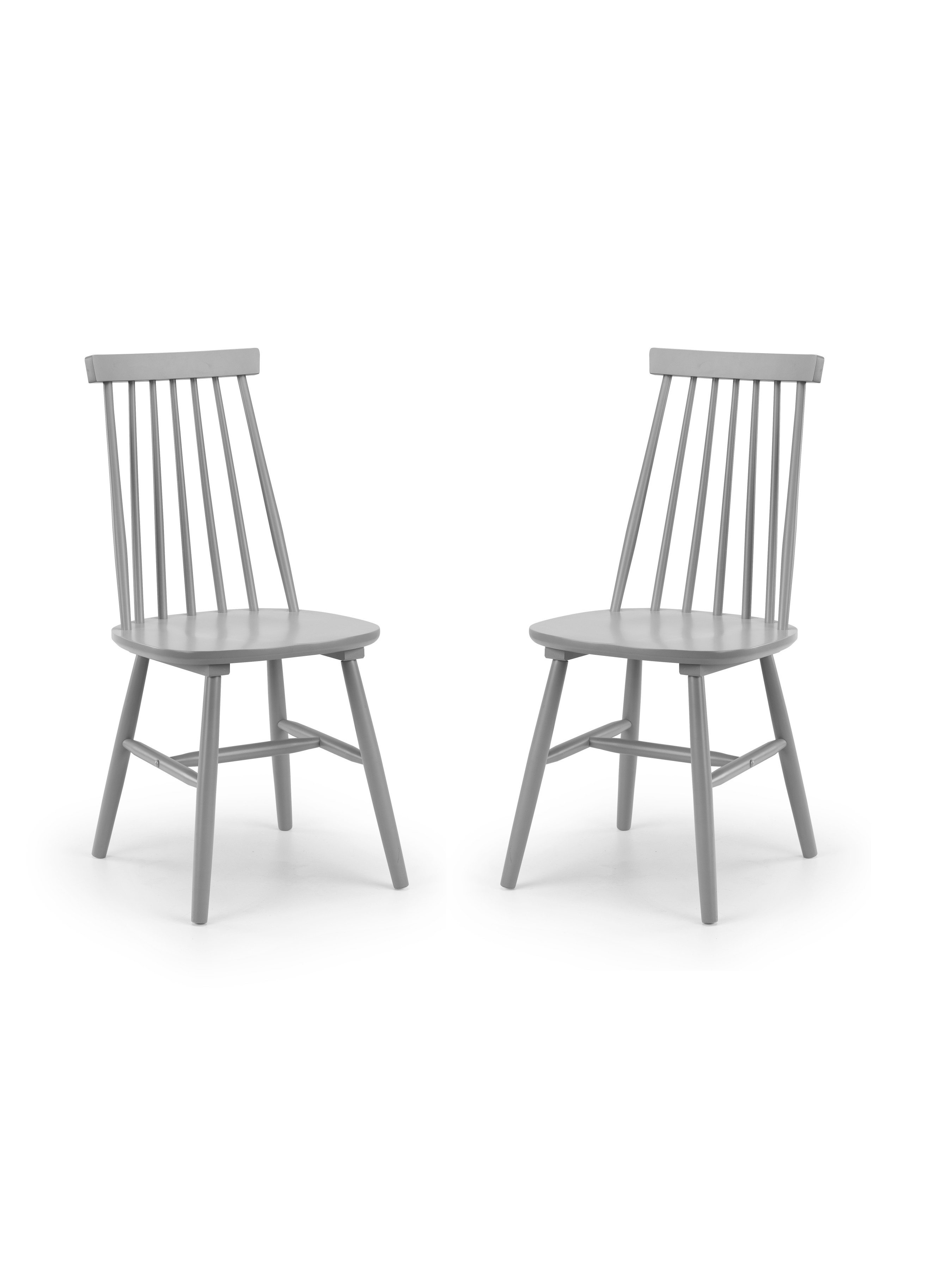 Alassio Spindle Back Dining Chairs - Grey (Set of 2)