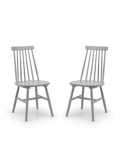 Alassio Spindle Back Dining Chairs - Grey (Set of 2)