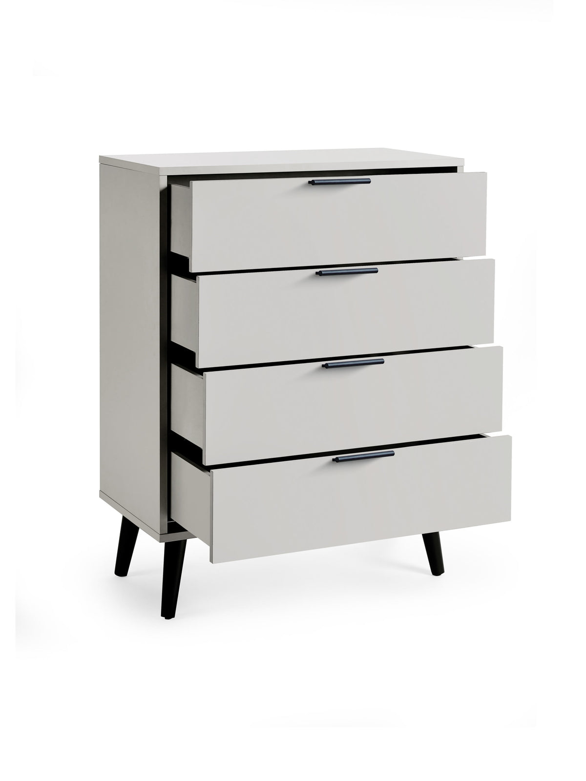 Alba 4 Drawer Wide Chest - Silk Grey