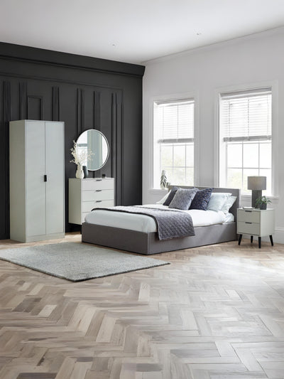 Alba 2 Door Wardrobe - Silk Grey