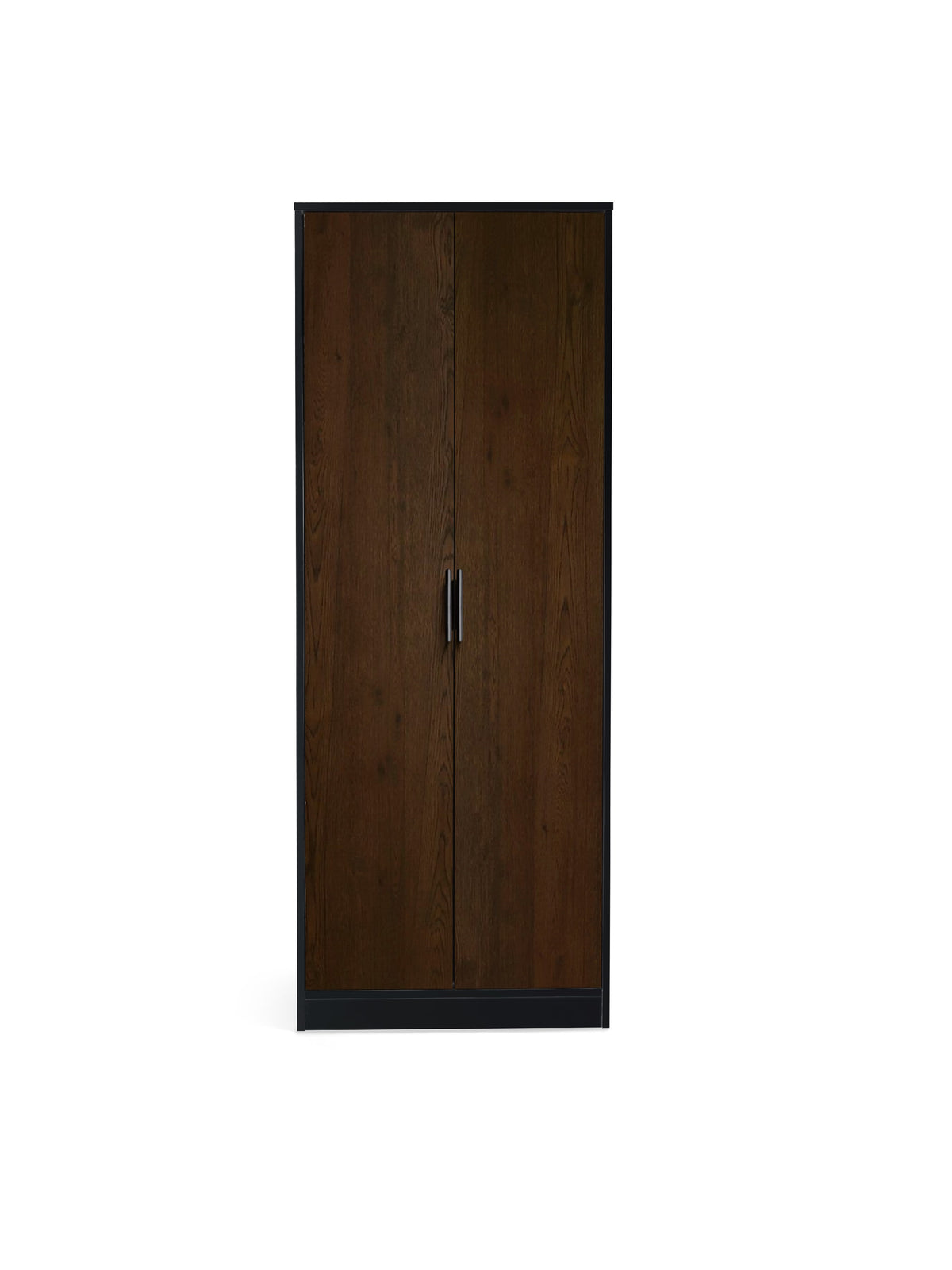 Alba 2 Door Wardrobe - Walnut/Black