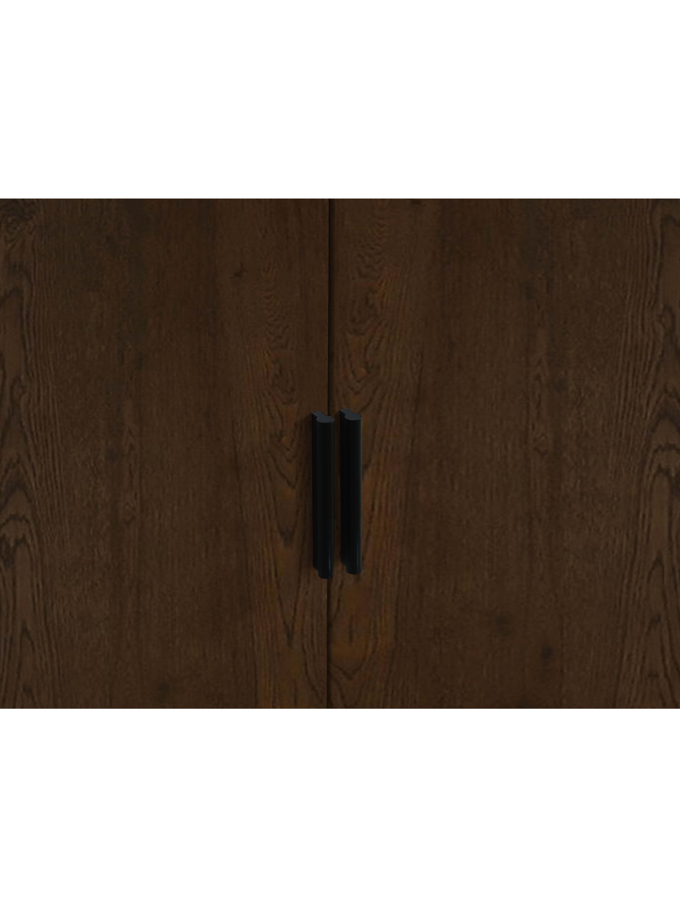 Alba 2 Door Wardrobe - Walnut/Black